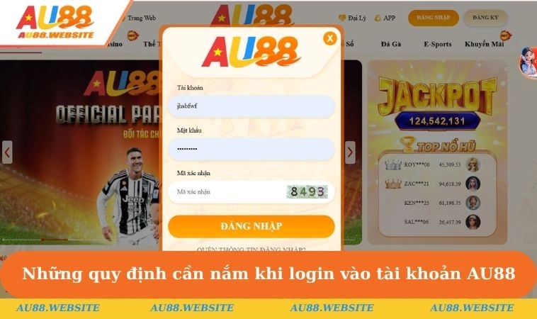 Những quy định cần nắm khi login vào tài khoản AU88